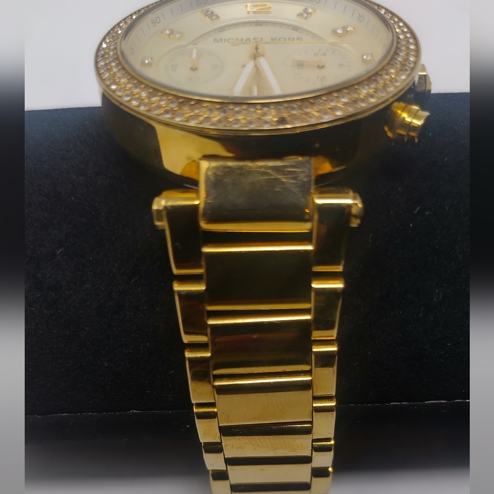 Michael Kors Parker Gold Watch - Picture 7 of 8